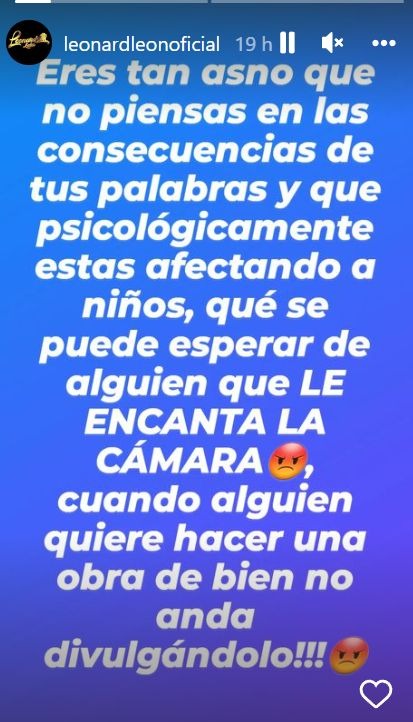 Leonard León llamó “asno” a Rafael Fernández por declaraciones acerca de sus hijos