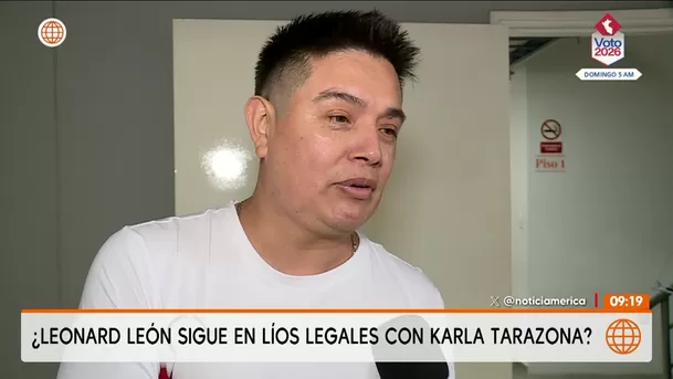 Leonard León se refirió a los temas legales con Karla Tarazona / América Espectáculos Leonard León se refirió a los temas legales con Karla Tarazona / América Espectáculos