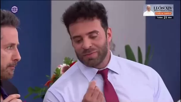 Leonardo reaccionó asustado cuando le recordaron su pasado/América TV Leonardo reaccionó asustado cuando le recordaron su pasado/América TV