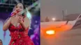 Lesly Águila y sus compañeros de Corazón Serrano estaban dentro del avión cuando una de sus alas se incendió antes del despegue. La cantante quedó conmocionada y compartió imágenes del dramático momento. Video: IG @leslyaguila