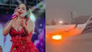 Lesly Águila aterrorizada por avión incendiado en Lima