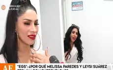 Leysi Suárez se molestó y le lanzó advertencia a Melissa Paredes detrás de cámaras - Noticias de Melissa Klug y Jesús Barco