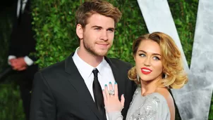 Liam Hemsworth y Miley Cyrus. Foto: AFP