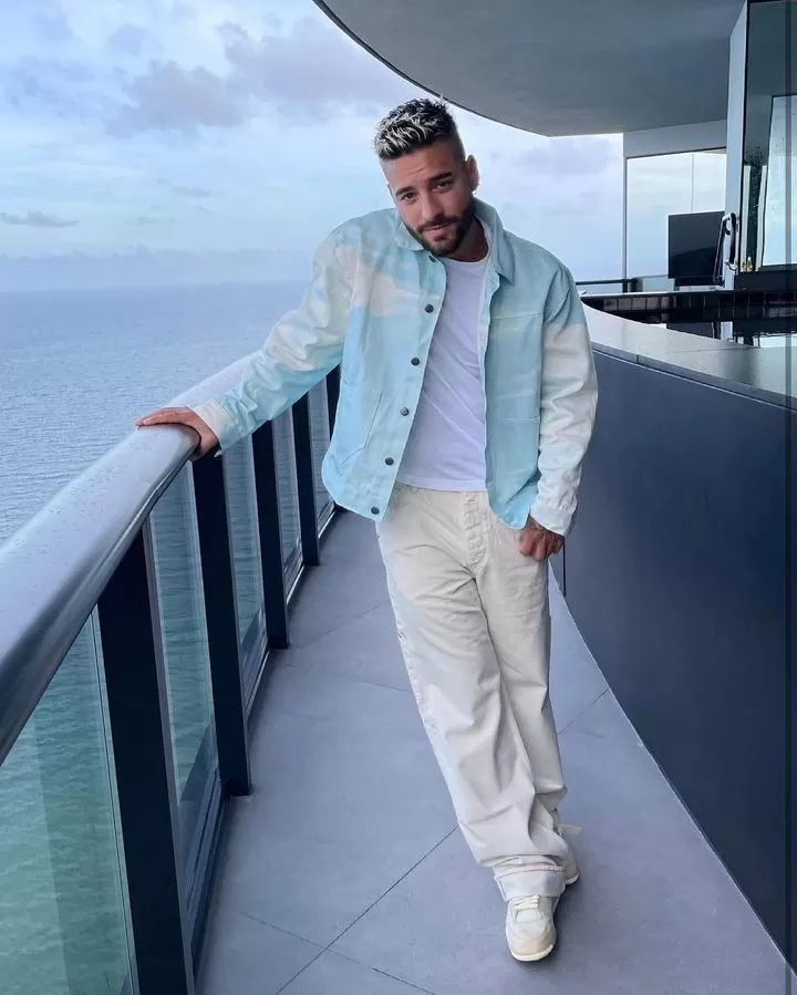 Maluma mostrando la vista de su departamento en el mismo edificio de Lionel  Messi / Foto: Maluma