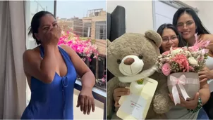 Lis Padilla lloró al recibir serenata de su novia Tania Pinedo/ Video y foto: IG: @lispadillaoficial