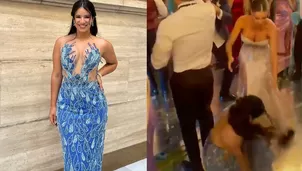 Alejandra Baigorria acudió a auxiliar a Lorelein Palao tras su caída en plena fiesta. Foto: Instagram / TikTok