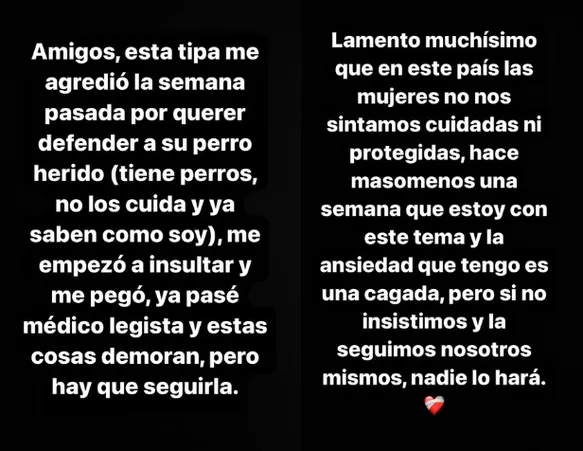 Lucía escribió en sus redes sociales | Instagram