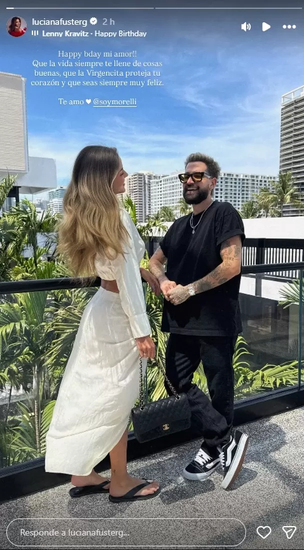 Luciana Fuster saluda a Morelli con romántico mensaje/ Foto: Captura Instagram