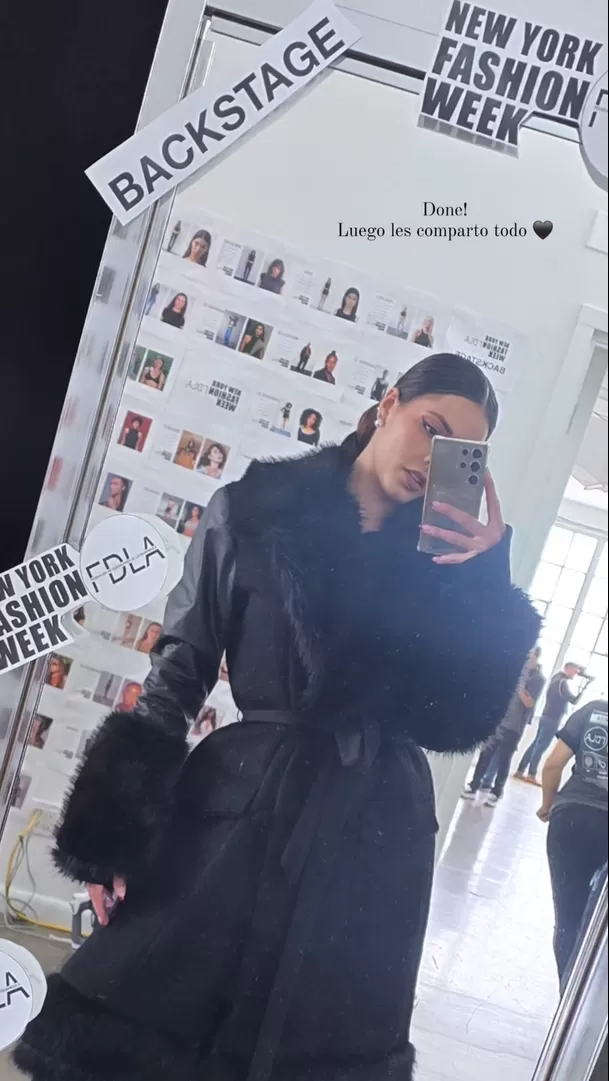Luciana Fuster luciendo prenda de la colección de Yirko Sivirich en la NYFW. Foto: Instagram