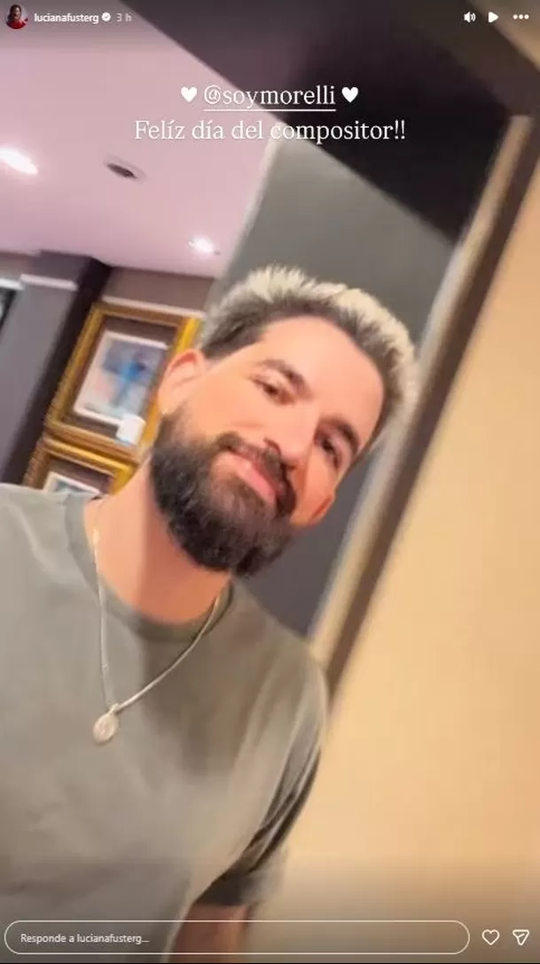 Luciana Fuster conmovió a Juan Morelli al felicitarlo por el Día del Compositor / Instagram