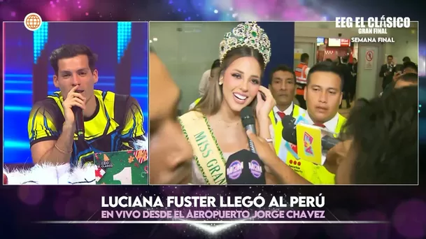 Luciana Fuster se emocionó con la palabras de amor de Patricion Parodi. Fuente: AméricaTV