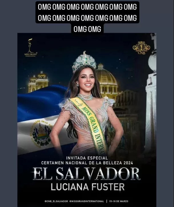 Luciana Fuster estará presente en el certamen Miss Grand El Salvador/Foto: Instagram Luciana Fuster estará presente en el certamen Miss Grand El Salvador/Foto: Instagram