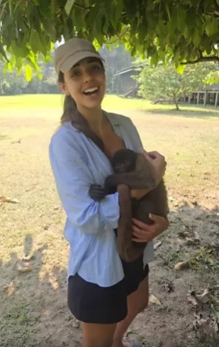 Luciana Fuster y su visita en la selva peruana. Fuente: Instagram