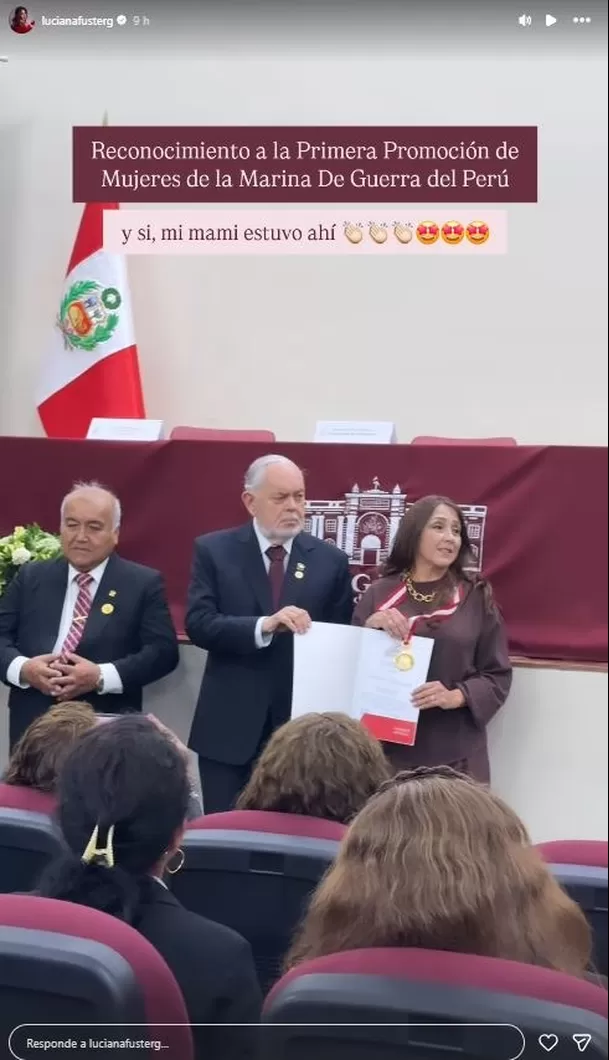Luciana Fuster emocionada por histórico reconocimiento a su madre / IG: lucianafusterg Luciana Fuster emocionada por histórico reconocimiento a su madre / IG: lucianafusterg