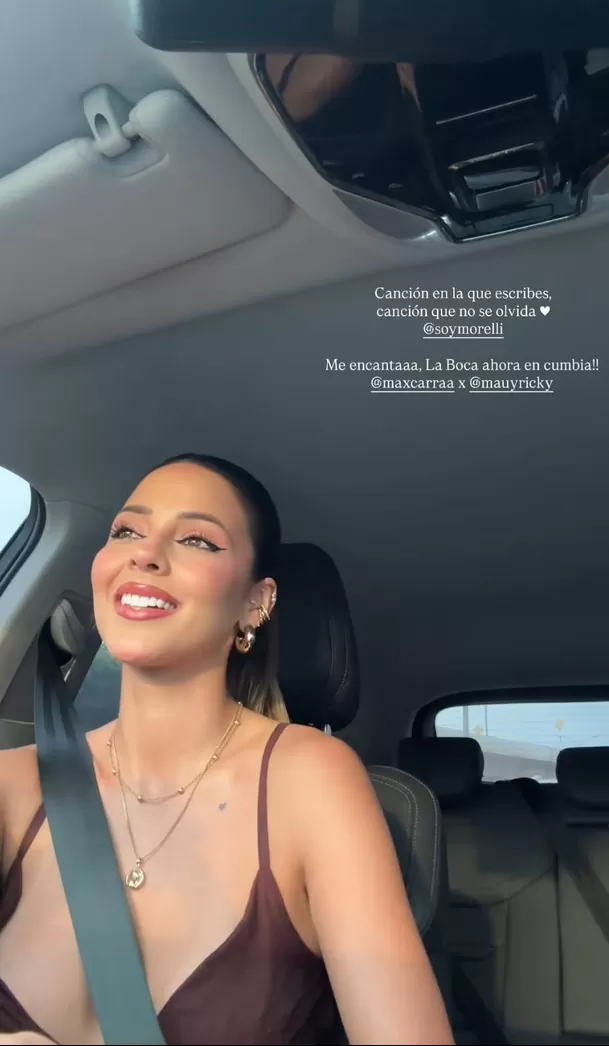 Luciana Fuster se emocionó al disfrutar canción escrita por Juan Morelli / Instagram