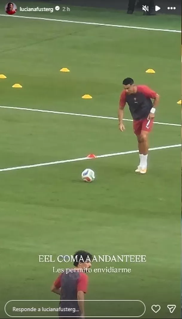 Luciana Fuster se quedó en shock al ver por primera vez a Cristiano Ronaldo / IG: lucianafusterg