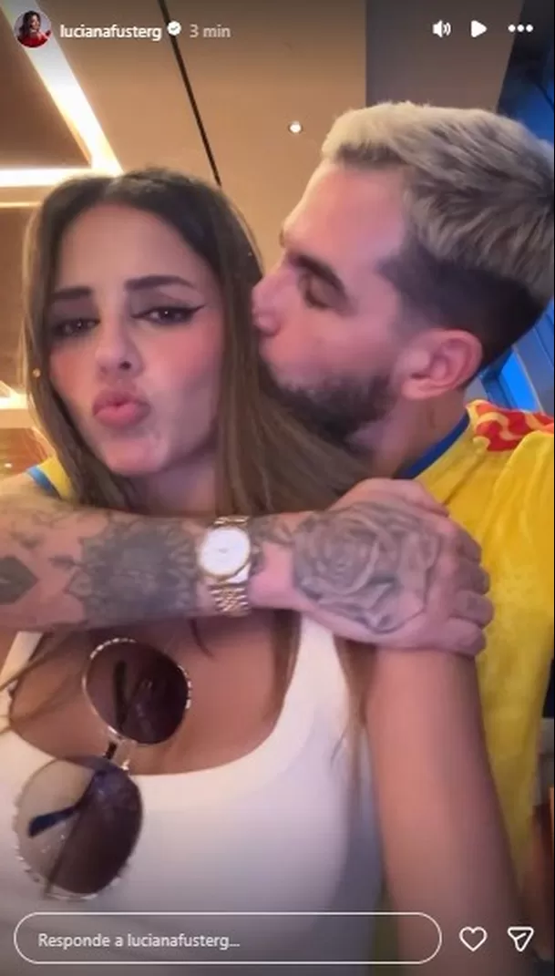 Luciana Fuster y Juan Morelli asisten a su primer Mundial juntos / IG: lucianafusterg