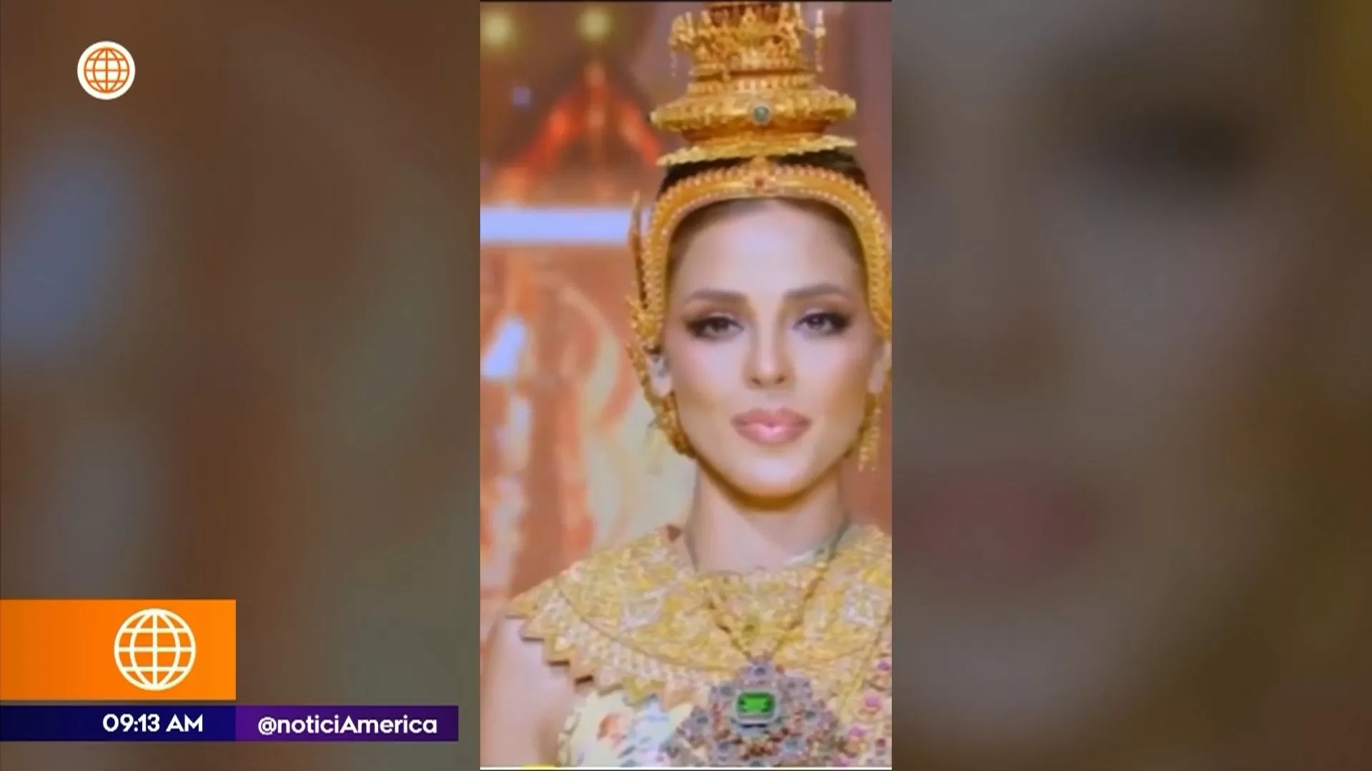 Luciana Fuster con traje típico de Tailandia / Captura 