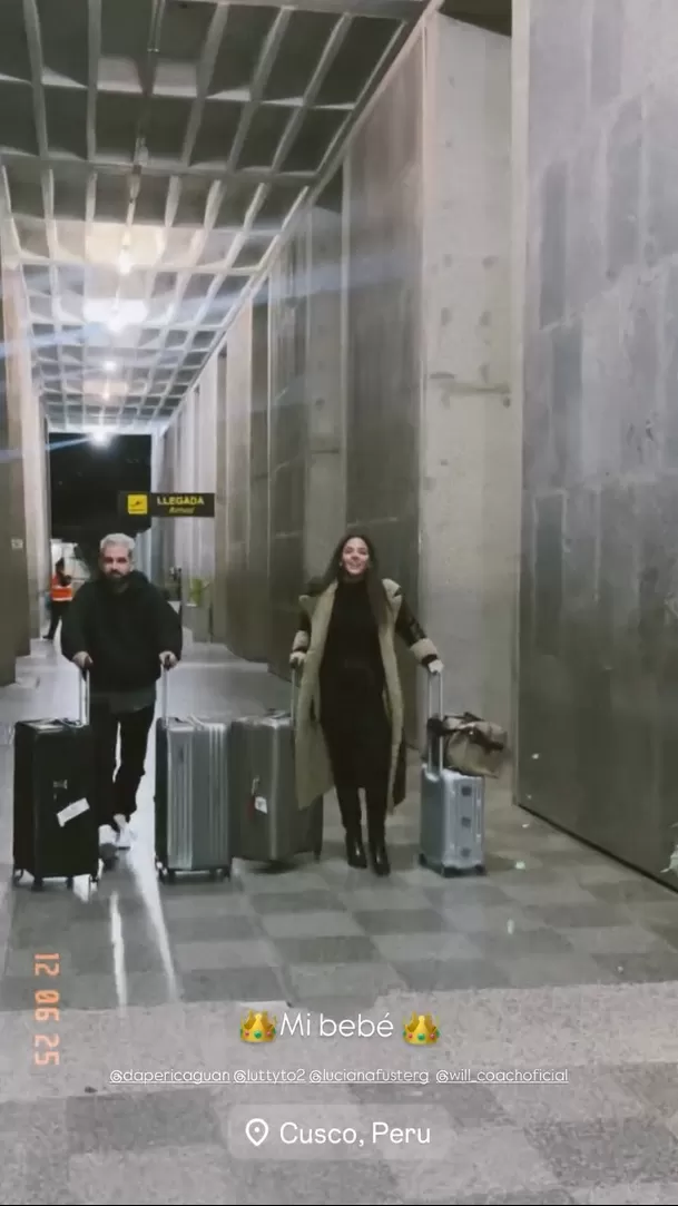 Luciana Fuster y Juan Morelli llegaron a Cusco / Instagram