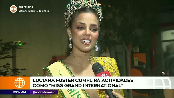 Luciana Fuster seguirá con sus actividades como Miss Grand International en Perú 