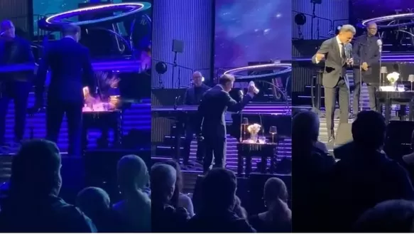 Luis Miguel rompió un vaso durante su concierto en Argentina. Fuente: Tiktok