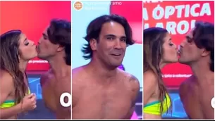 Macarena le robó varios besos a Israel Dreyfus durante juego y así reaccionó el guerrero