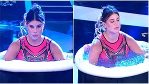 Macarena Vélez aceptó reto bajo cero en EEG. Fuente: AméricaTV