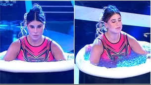 Macarena Vélez aceptó reto bajo cero en EEG. Fuente: AméricaTV