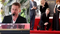 Macaulay Culkin y su emotivo gesto al recibir su estrella en el Paseo de Fama / AFP