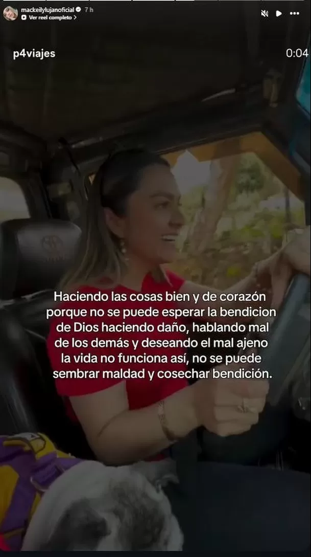 Mackeily Luján reaparece con fulminante reflexión en medio de la denuncia de Naldy Saldaña / IG: mackeilylujanoficial Mackeily Luján reaparece con fulminante reflexión en medio de la denuncia de Naldy Saldaña / IG: mackeilylujanoficial