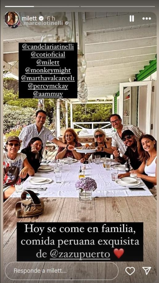 Hace unos meses Marcelo Tinelli recibió en Argentina a la familia de su pareja Milett Figueroa/ Foto: Instagram