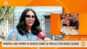 La actriz Magdyel Ugaz calificó a Sergio George como "todo un caballero". Video: América Espectáculos