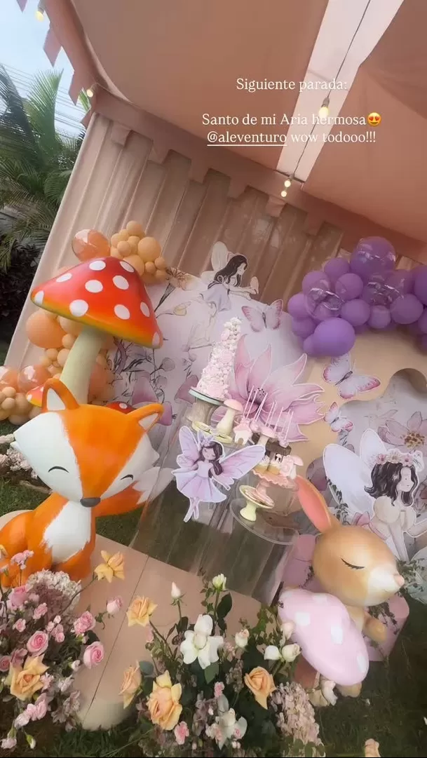 La mágica fiesta de cumpleaños de la hija de Ale Venturo. Foto: Instagram/@aleventuro