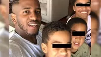 Jefferson Farfán y sus hijos Maialén, Jeremy y Adriano (Foto: Instagram)