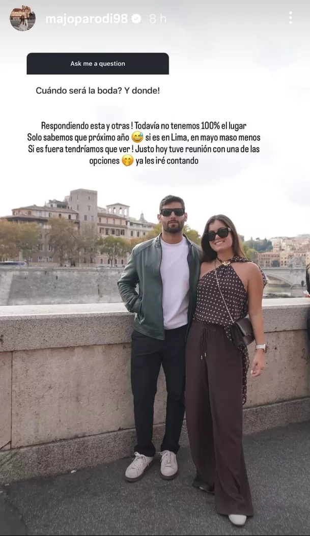 Majo Parodi revela los primeros detalles de su esperada boda con Flavio Quincot / Instagram
