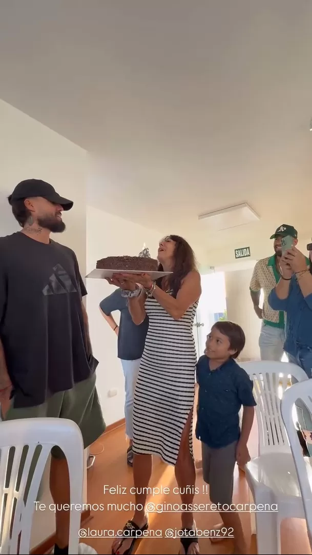 Angie Arizaga y Jota Benz estuvieron en el cumpleaños de Gino Assereto / Instagram Angie Arizaga y Jota Benz estuvieron en el cumpleaños de Gino Assereto / Instagram