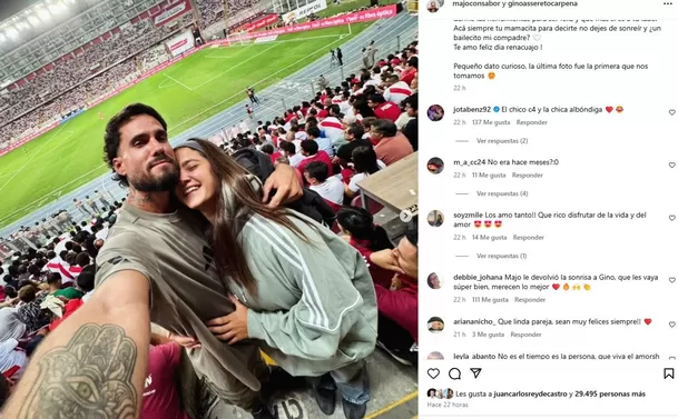 Majo con Sabor gritó su amor por Gino Assereto / Instagram Majo con Sabor gritó su amor por Gino Assereto / Instagram