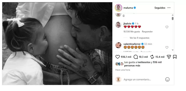 Maluma confirmó segundo embarazo junto a Susana Gómez/ Captura Instagram Maluma confirmó segundo embarazo junto a Susana Gómez/ Captura Instagram