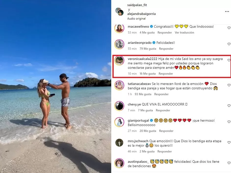 Verónica Alcalá se emocionó por pedida de mano de Alejandra Baigorria / Instagram