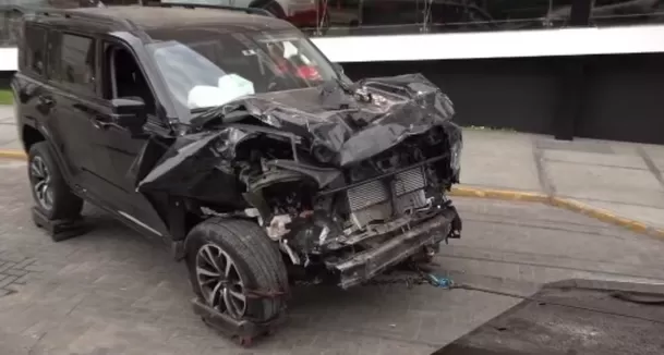 Así quedó el auto de Laura Spoya tras sufrir accidente vehicular / AméricaTV