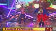 La mamacha sorprendió con 'mini pollera' en competencia Amigos y Rivales