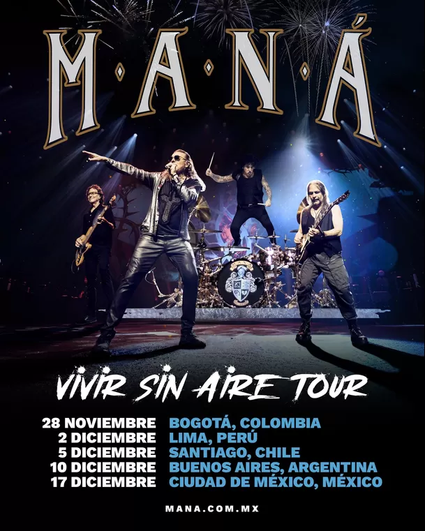 Maná regresa a Lima este 2026 / IG: @manaoficial Maná regresa a Lima este 2026 / IG: @manaoficial