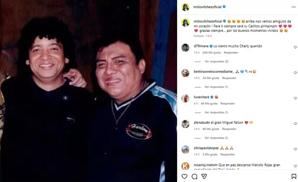 Despedida de Carlos Vílchez a Manolo Rojas / Instagram