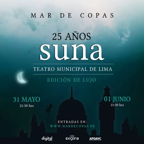 Mar de Copas el 31 de mayo y 1 de junio en el Teatro Municipal de Lima / Instagram