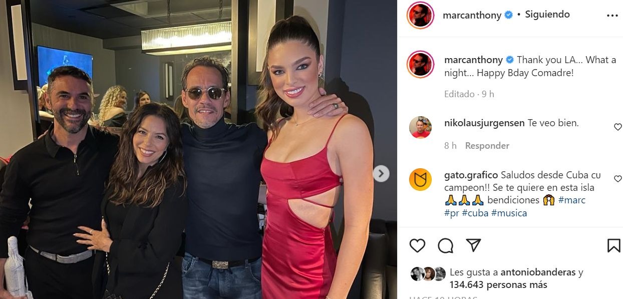 Marc Anthony confirmó su romance con Miss Paraguay durante concierto 