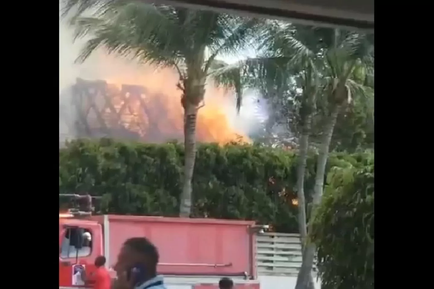 Se incendió la mansión del cantante Marc Anthony en el Caribe. Fuente: Captura de pantalla