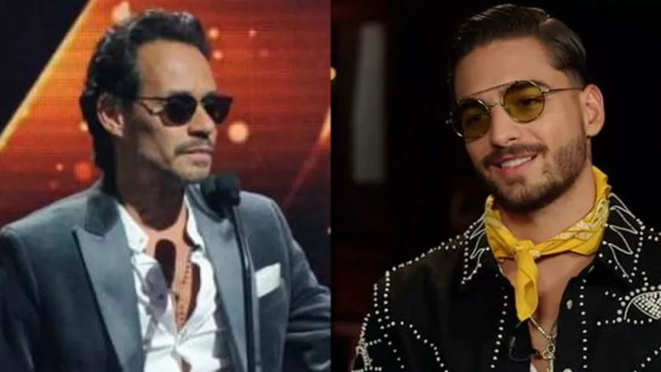 Marc Anthony le dio este tremendo beso a Maluma