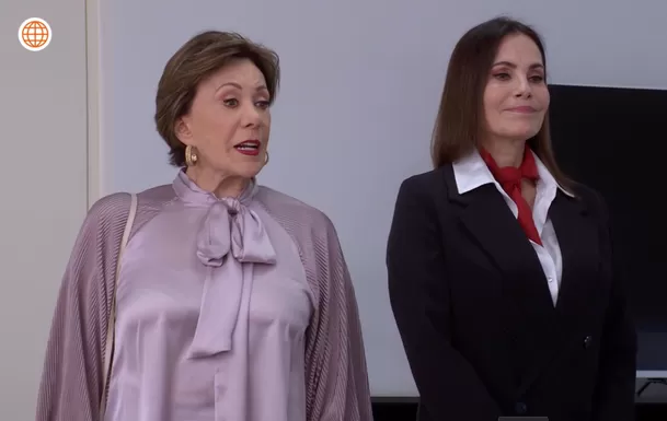 Marcela mostró renovado look en su primer día en la Corporación Maldini. Foto: América TV