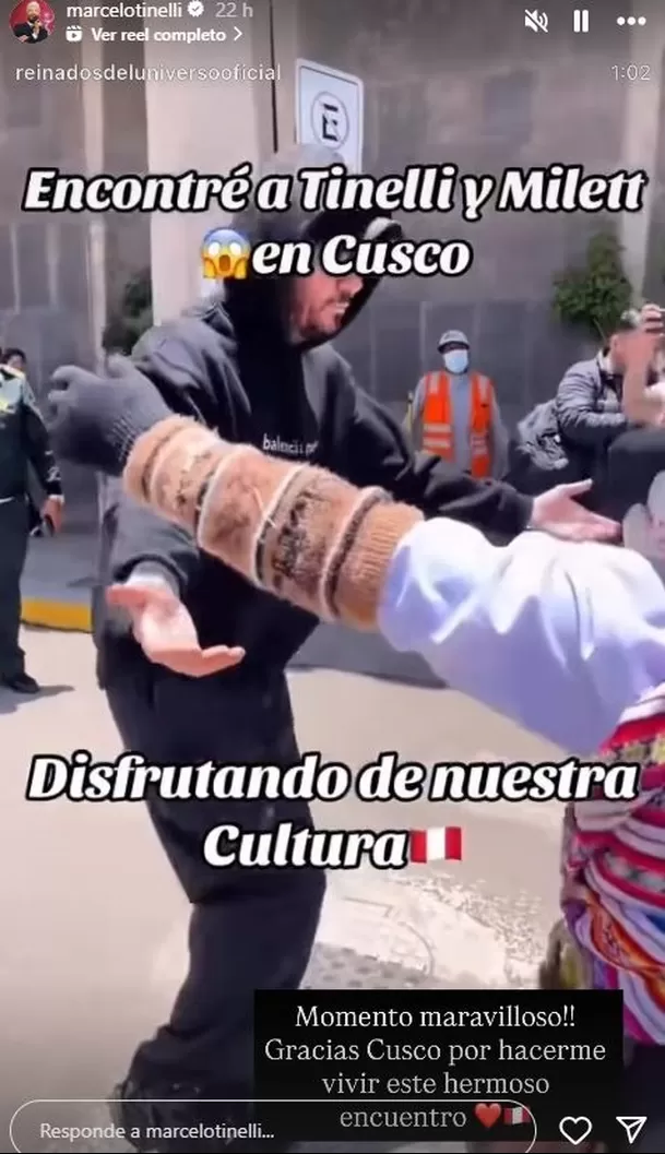 Marcelo Tinelli bailando huayno en Cusco / Instagram