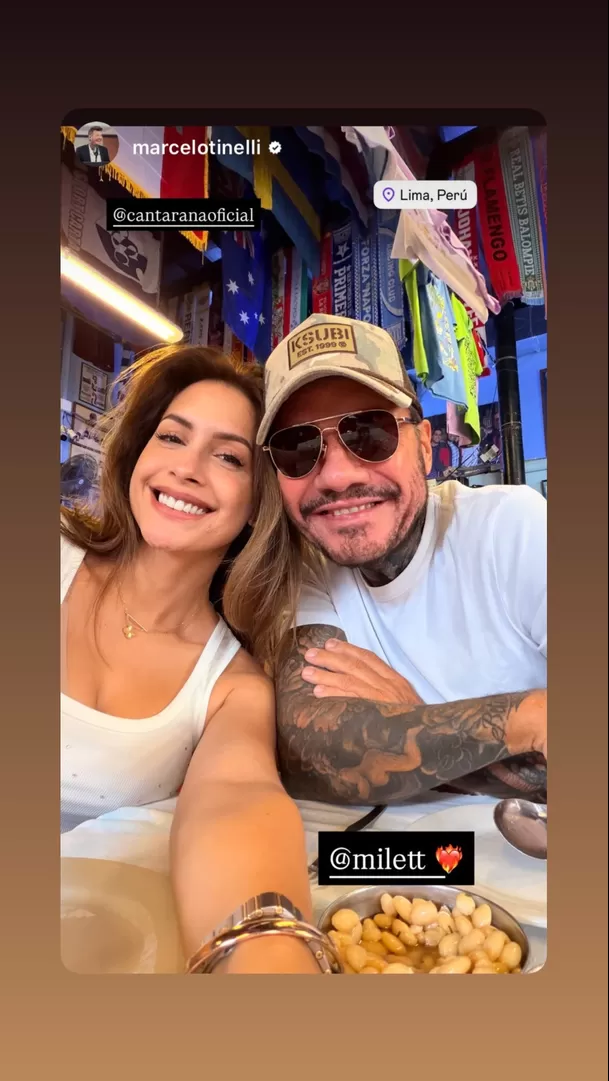 Marcelo Tinelli se reencontró con Milett Figueroa en Lima / @milett Marcelo Tinelli se reencontró con Milett Figueroa en Lima / @milett